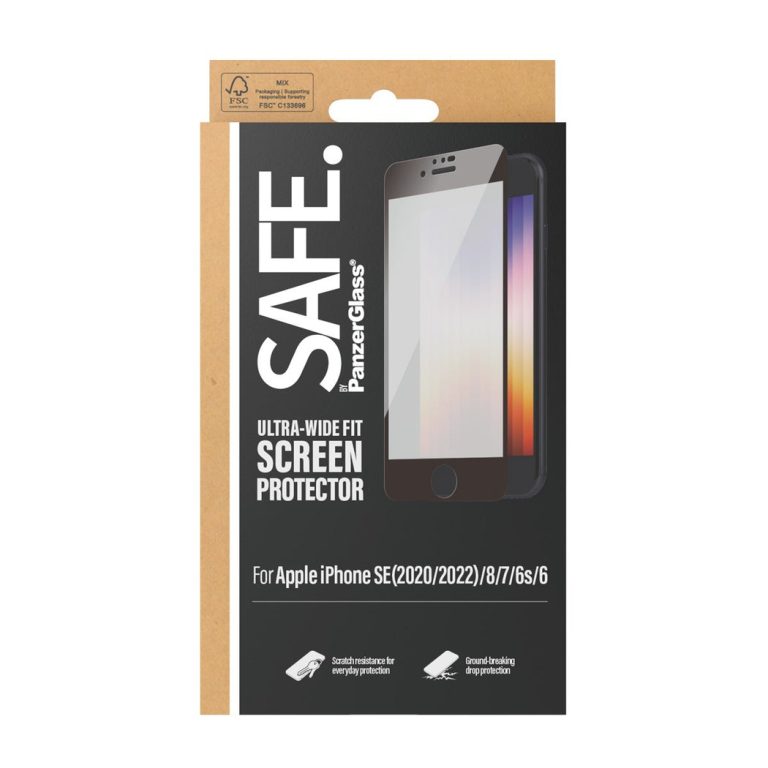 SAFE by PanzerGlass – Screen Protector – Apple iPhone 8, 7, 6, 6s – Edge-to-Edge