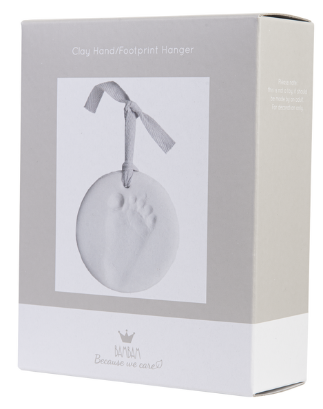 BamBam - Clay Hand/Footprint Hanger - White