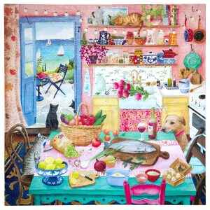 eeBoo - Puzzle 1000 pcs - Pink Kitchen - (EPZTPNK)