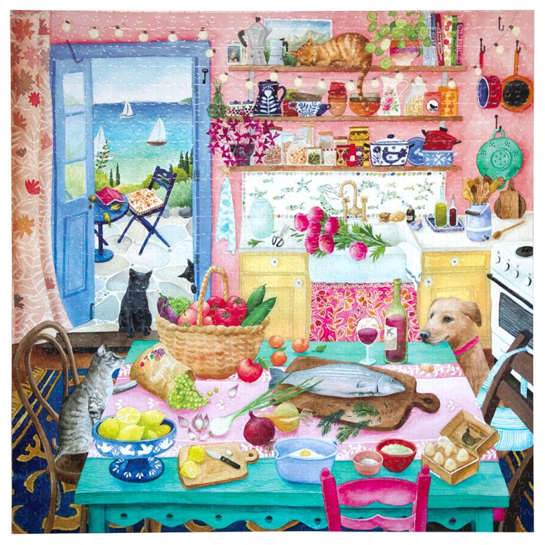 eeBoo – Puzzle 1000 pcs – Pink Kitchen – (EPZTPNK)