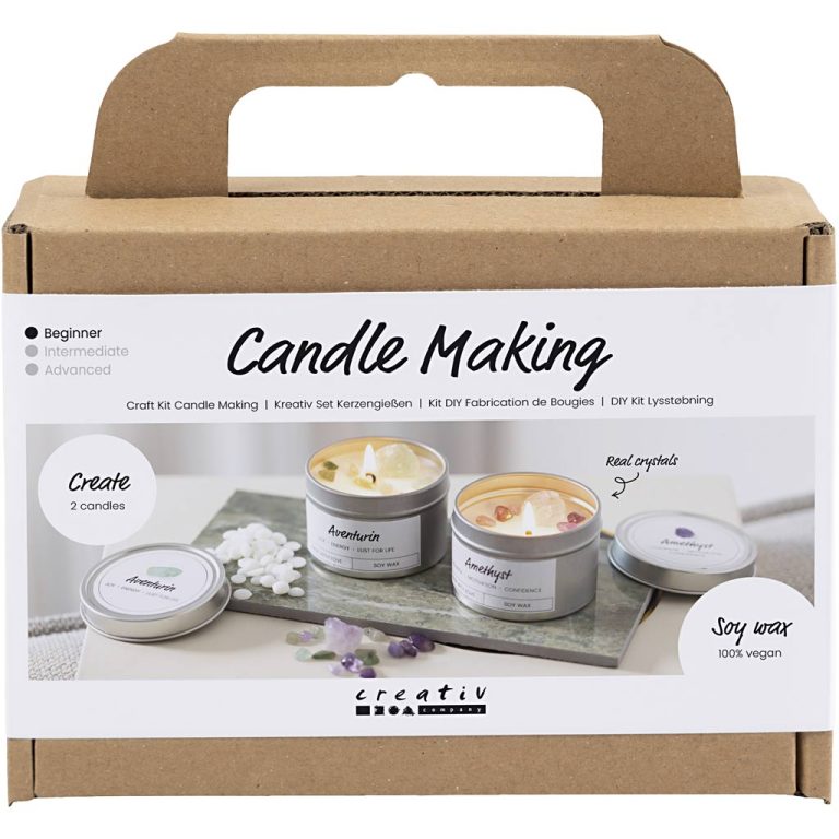 Mini Craft Kit – Candle Casting – Soy Candle w/Aventurin & Amethyst (977753)