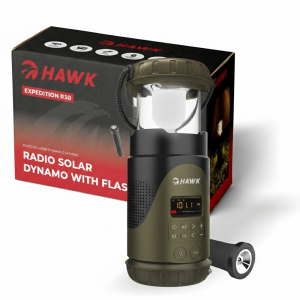 Hawk HWRDI430GN Radio Solar Dynamo With Flashlight