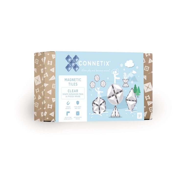 Connetix – Clear Shape Expansion Pack 24 Pieces – (CT-C-00024-SH)