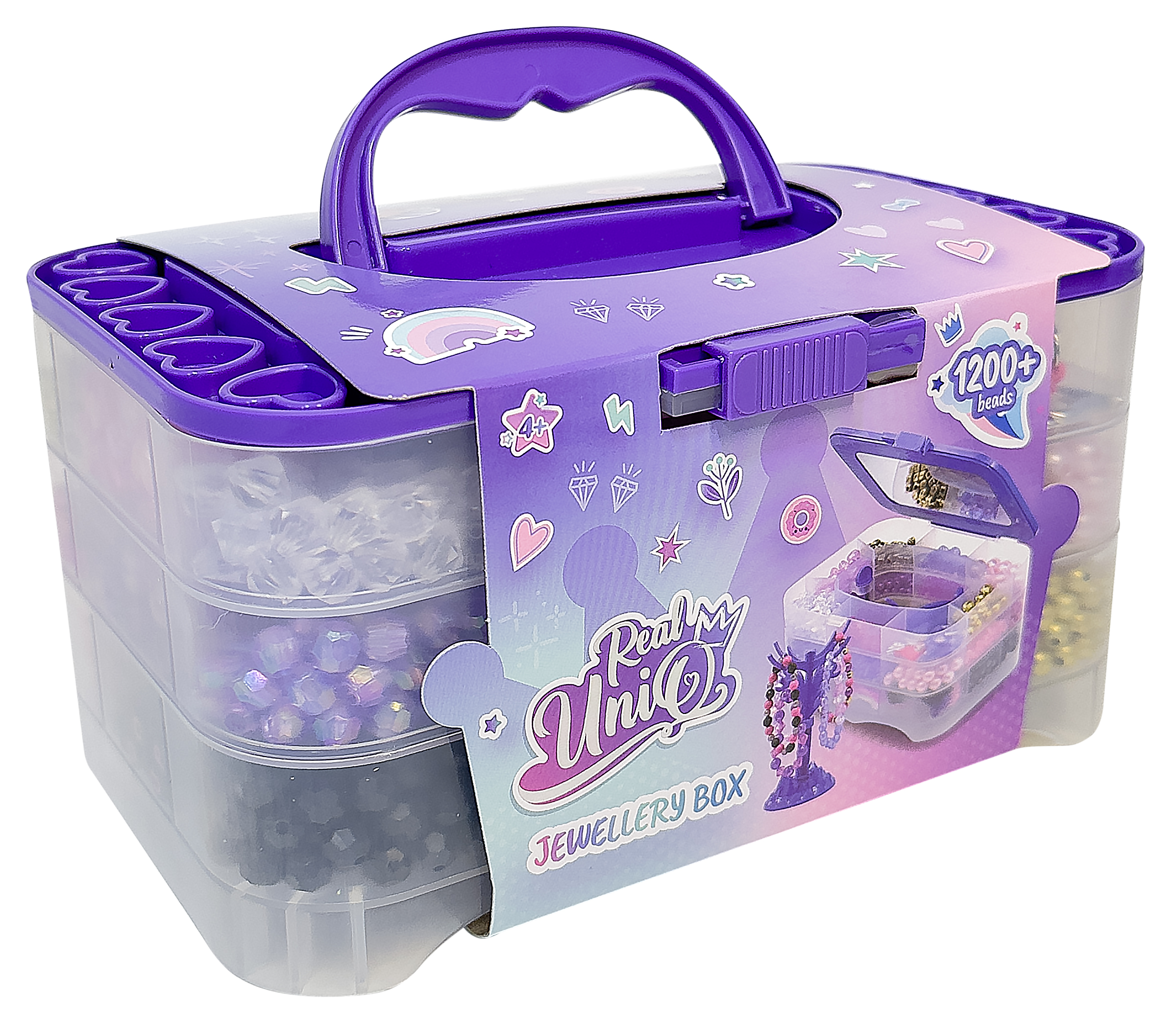 Real UniQ - Jewellery Box with 1200 Beads - (30516)