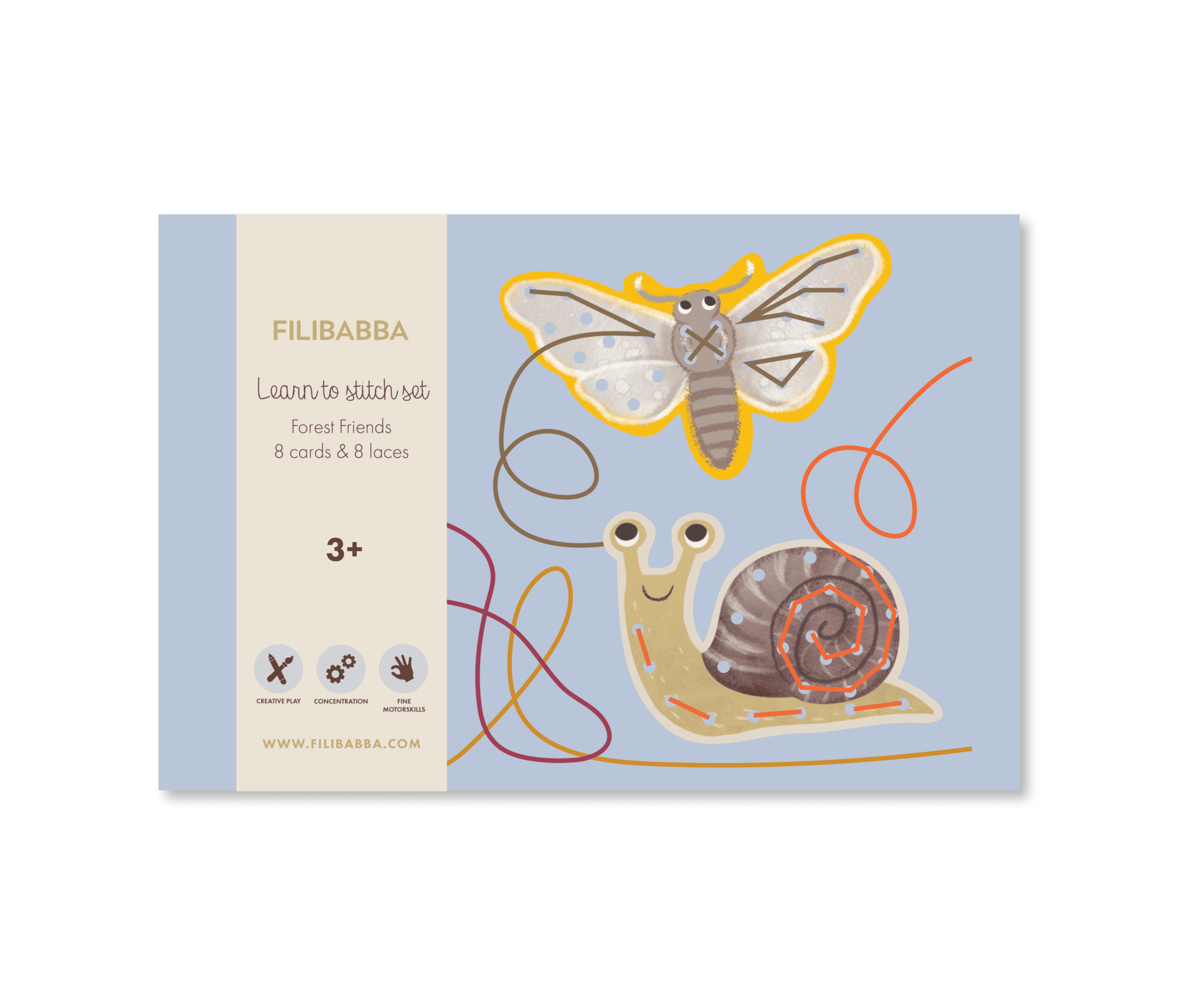 Filibabba - Learn to stitch set - Forest friends - (FI-03327)