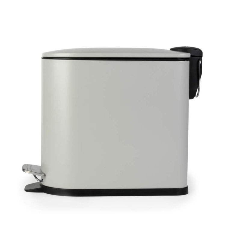Beldray LA036690GRYPEU7 Slimline D-Shaped Pedal Bin 5 Litre, Grey