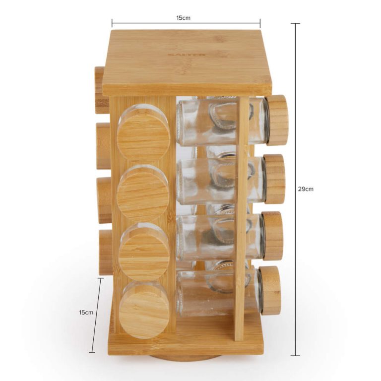Salter BW127771 Bamboo Rotating Spice Rack