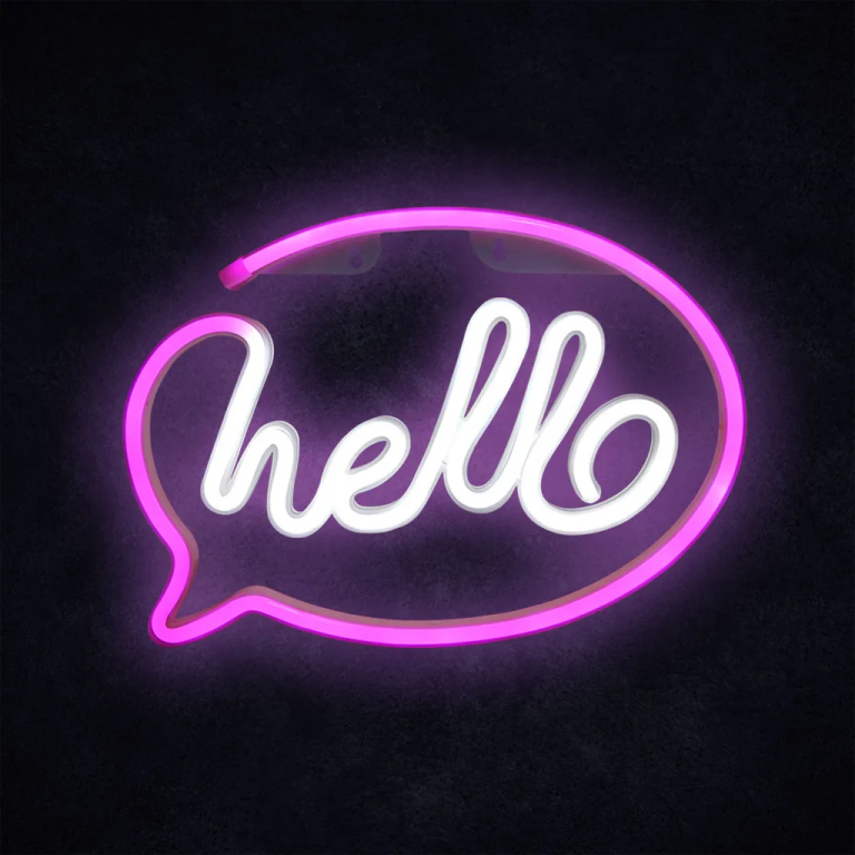 Manta SNL08PKT Style Neon Lights HELLO Pink/White