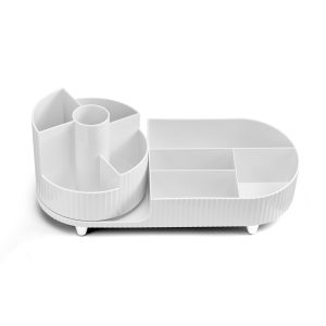 Gillian Jones - Large table organizer with swivel function - White - Large