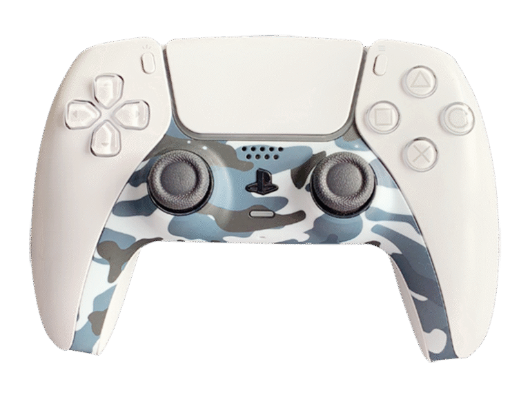 Piranha PS5 Controller Skins – Camo Blue