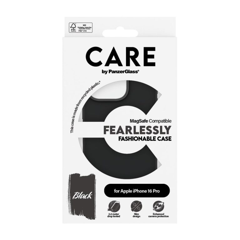 CARE by PanzerGlass – Case – Black – MagSafe – iPhone 16 Pro