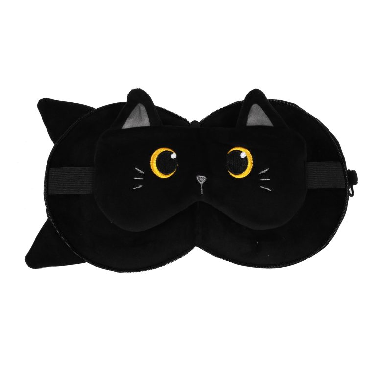 iTotal – Pillow with Sleep Mask – Black Cat (XL2527)