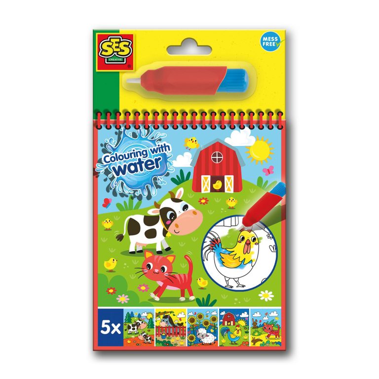 SES Creative – Colouring with Water – Farm Colouring Book – (S00132)