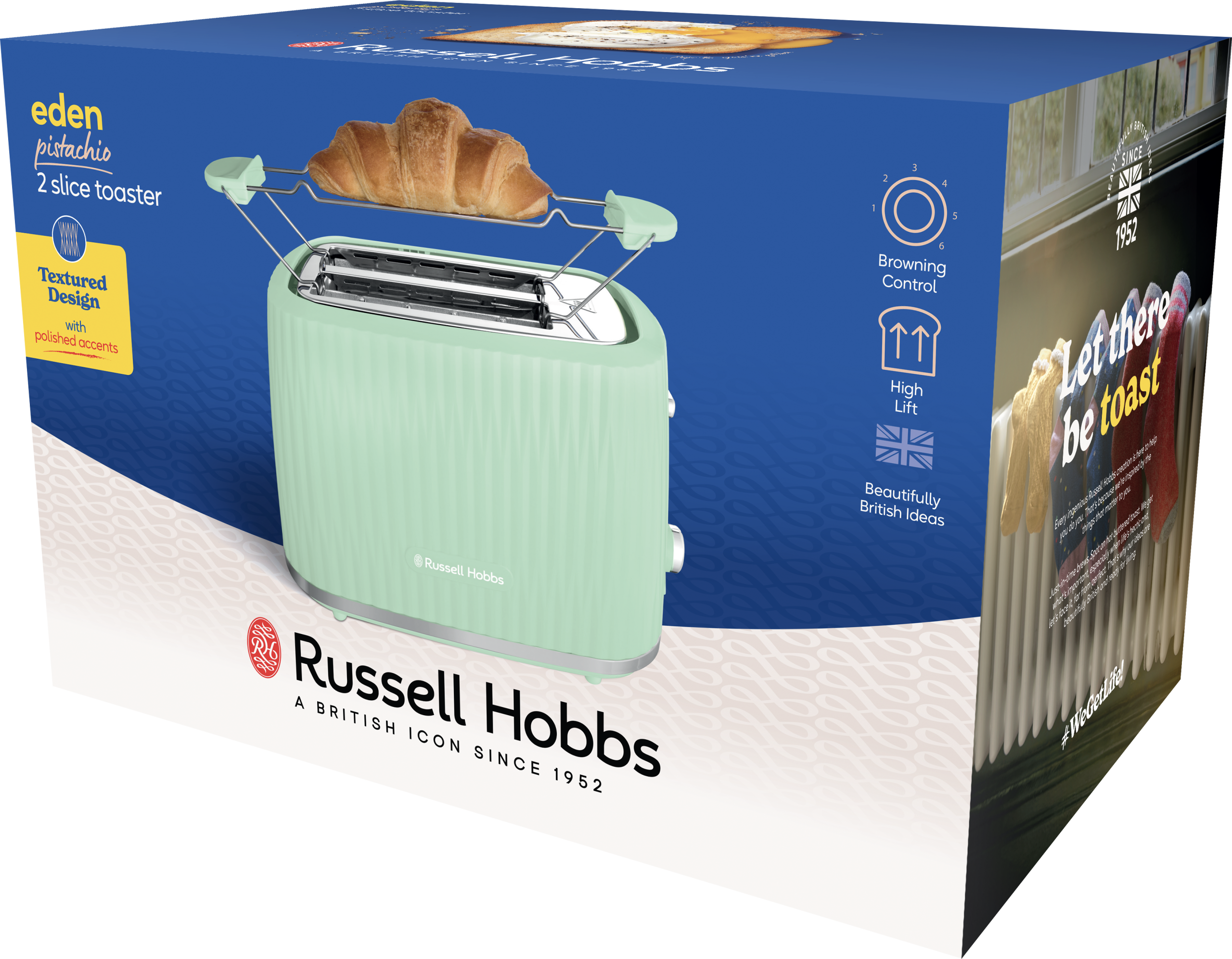 Russell Hobbs - Eden 2S Toaster - Pistachio