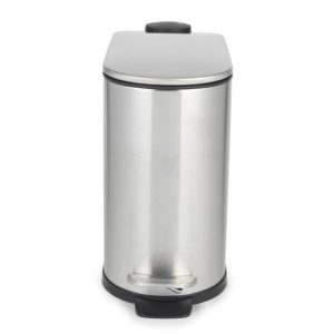 Beldray LA036683SSPEU7 Slimline D-Shaped Pedal Bin  5-Litre, Silver