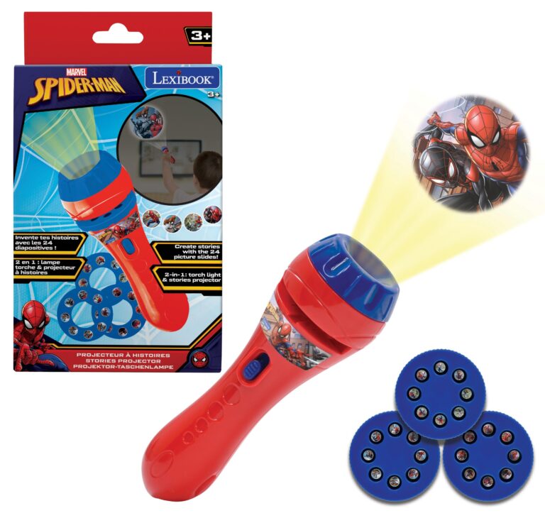 Lexibook – Spider-Man Stories Projector and Torch Light – (LTC050SP)