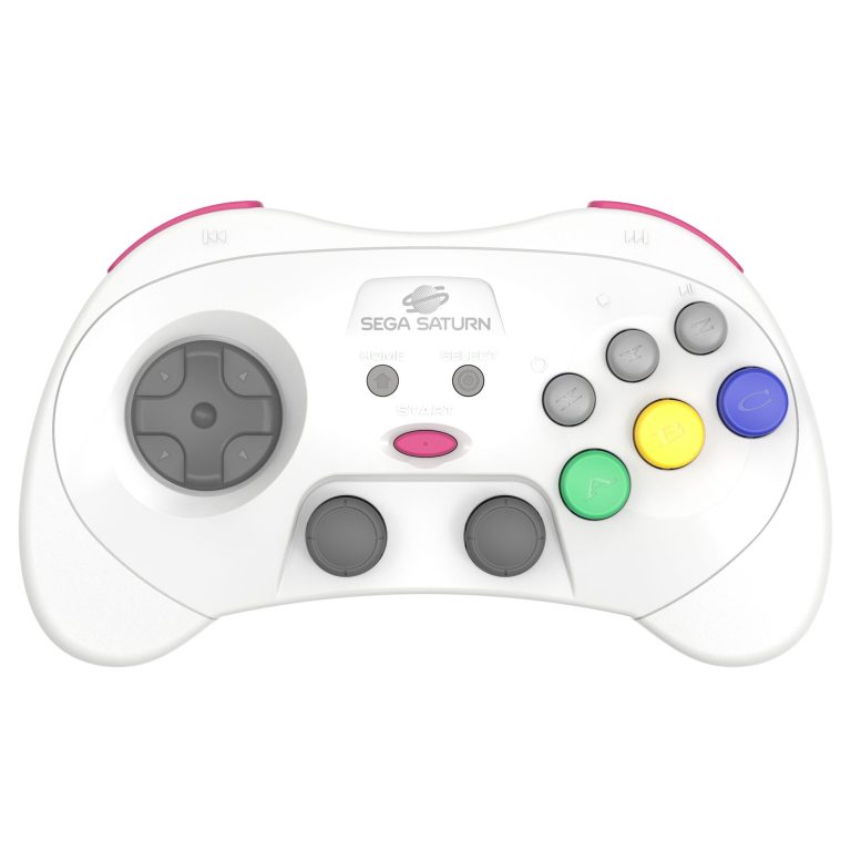 Retro-Bit – SEGA Saturn PRO Controller – White