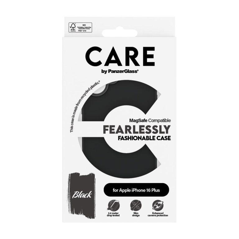 CARE by PanzerGlass – Case – Black – MagSafe – iPhone 16 Plus