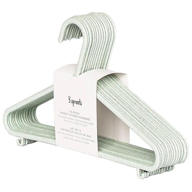 3 Sprouts – Hanger In Wheat Straw 15 pcs Green