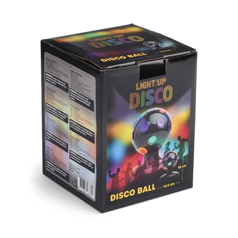 LIGHT – UP – Disco Ball Black 13cm (MCDC007)