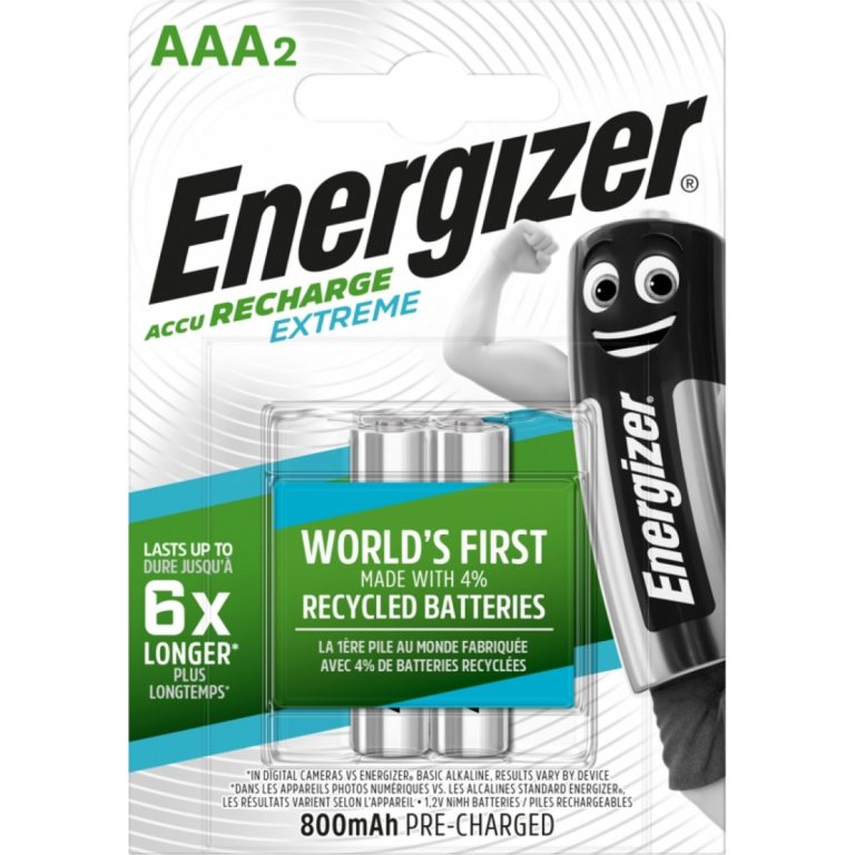 Energizer – Recharge Extreme Eco AAA 800mAh 2 pack