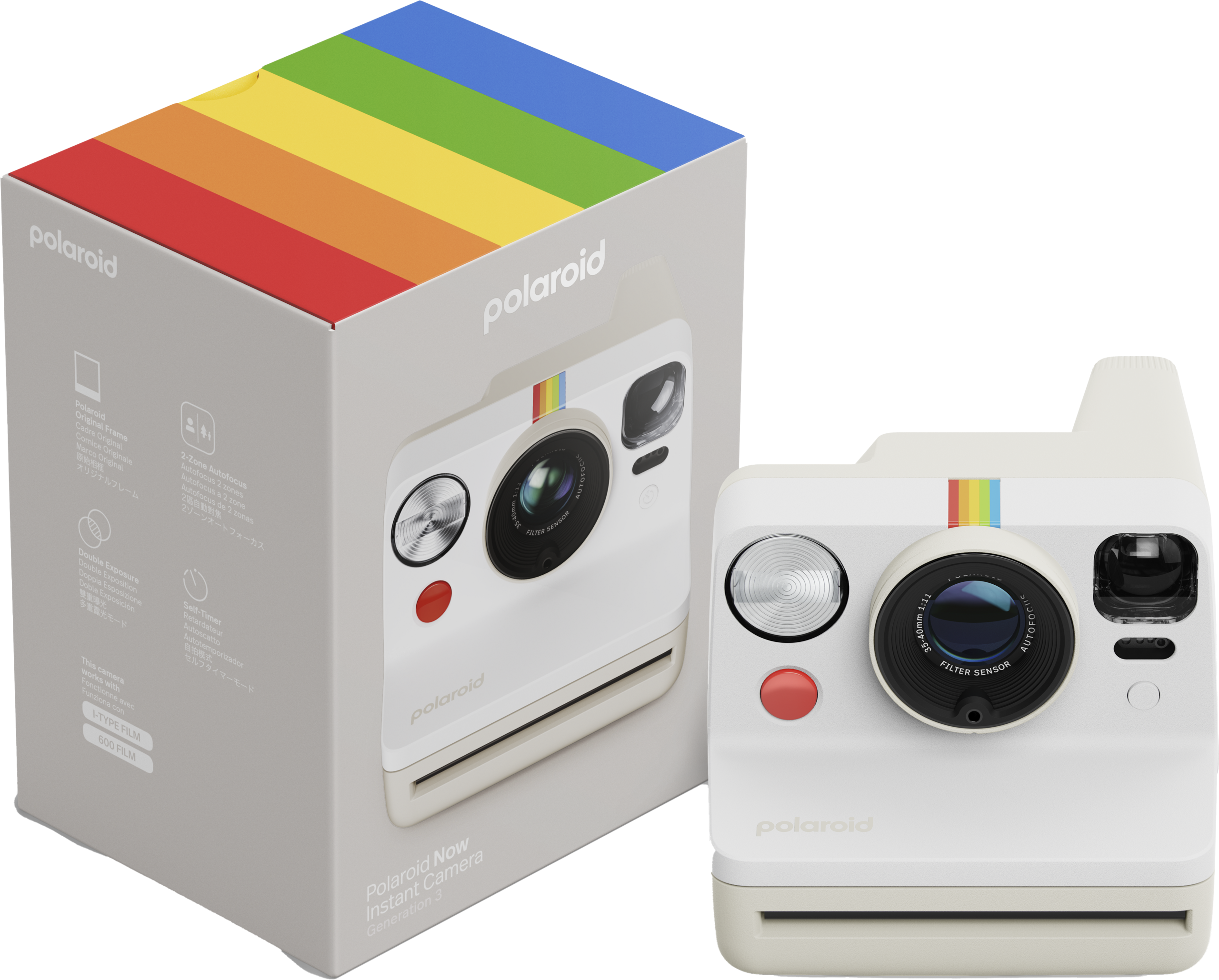 Polaroid - Now Gen 3 Pebble White