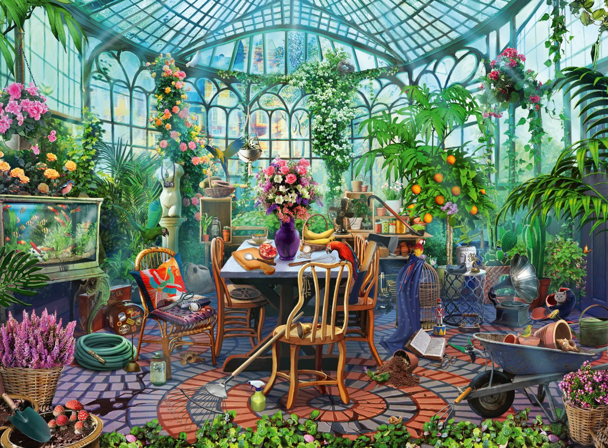 Ravensburger - Puzzle Greenhouse Mornings 500p (12000207)