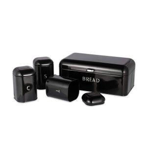 Salter BW14045B Boston 4-Piece Countertop Set, Black