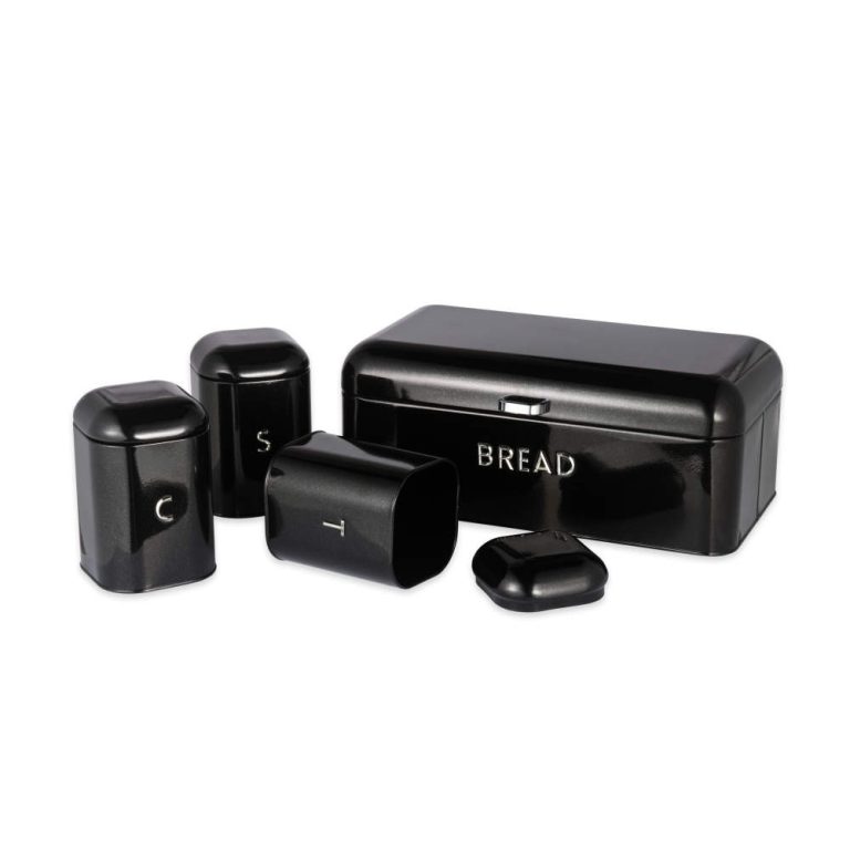 Salter BW14045B Boston 4-Piece Countertop Set, Black