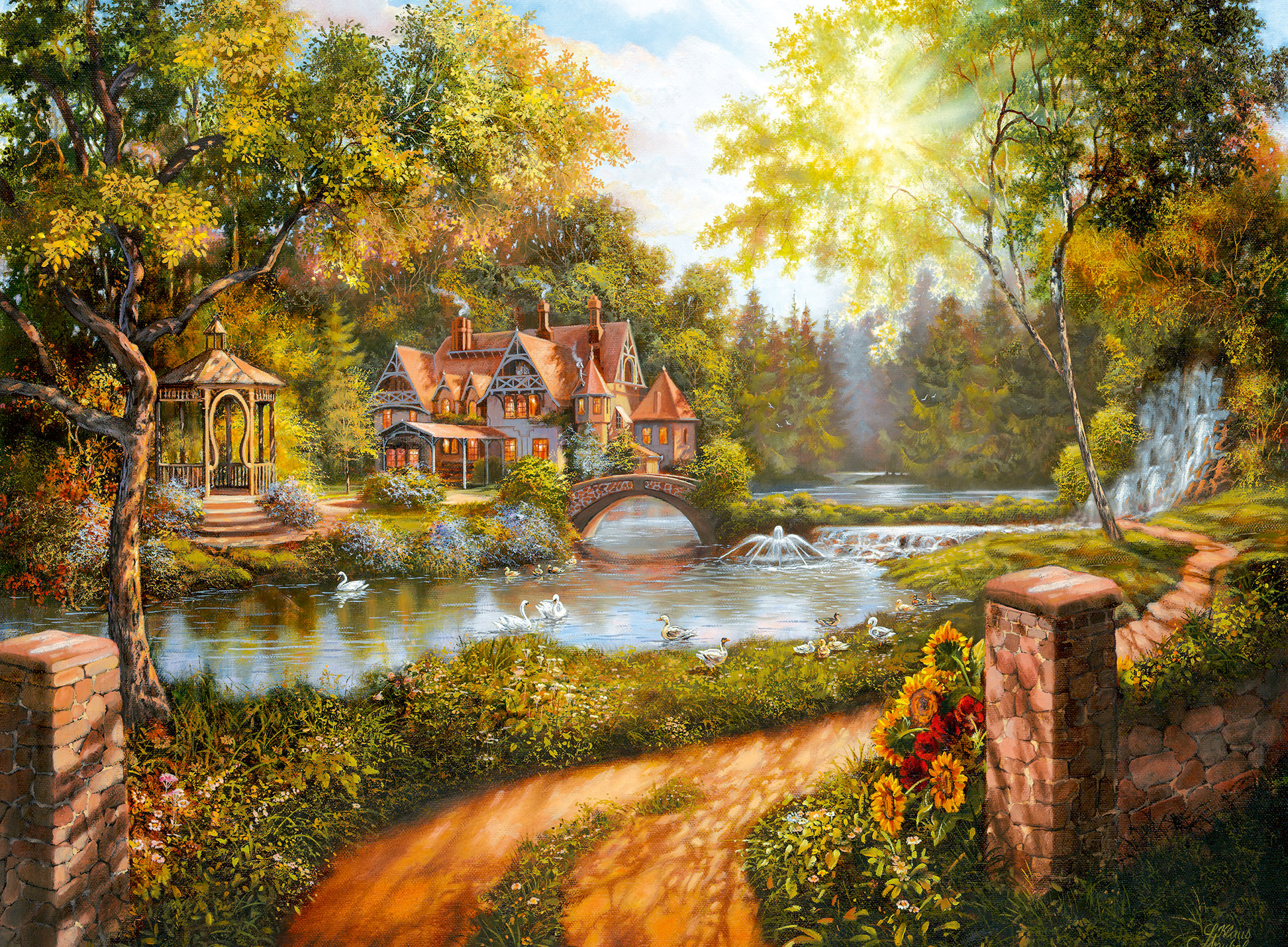 Ravensburger - Puzzle Cottage By The River 500p (12000218)