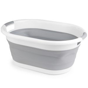 Beldray LA034816FPEU7 Collapsible Laundry Basket 28L White/Grey
