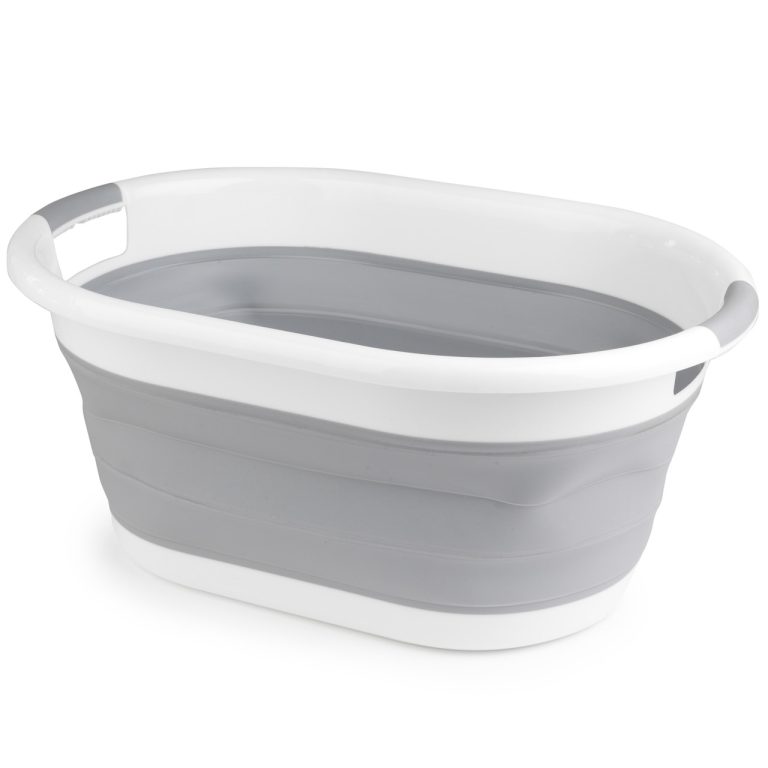 Beldray LA034816FPEU7 Collapsible Laundry Basket 28L White/Grey