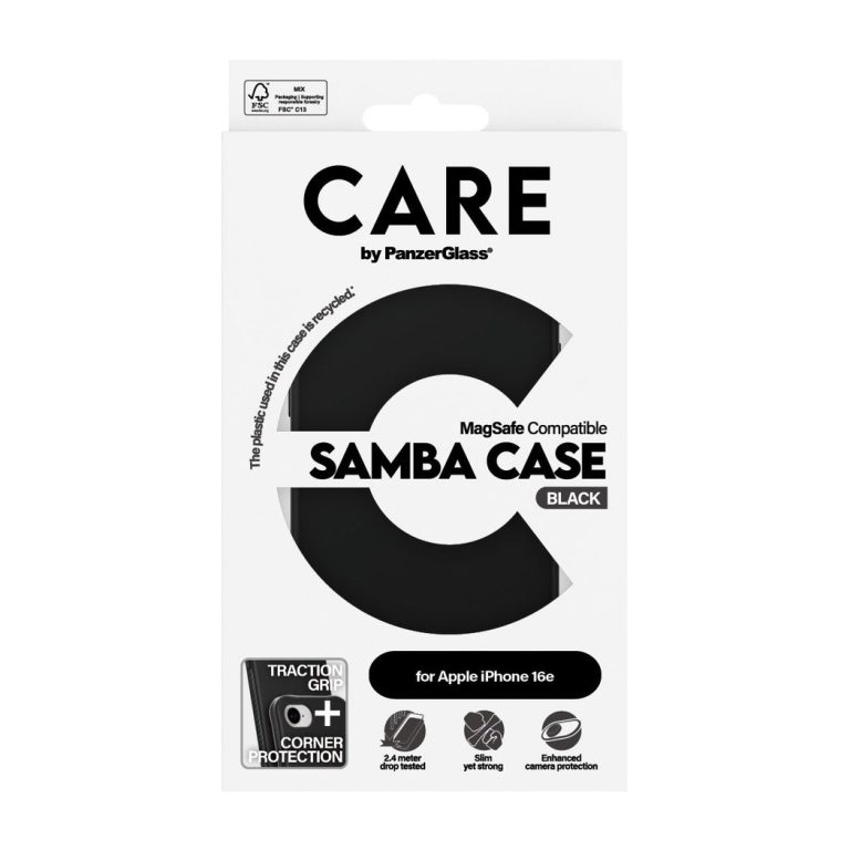 CARE by PanzerGlass – Case – Black- iPhone 16e