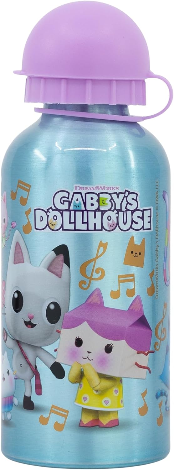 Stor - Aluminium Bottle 400 ml - Gabby's Dollhouse (21234)