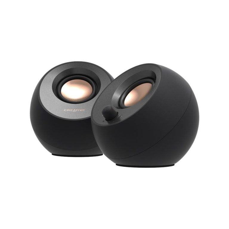 Creative – Pebble V3 2.0 USB-C Speakers with Bluetooth 5.0, Black