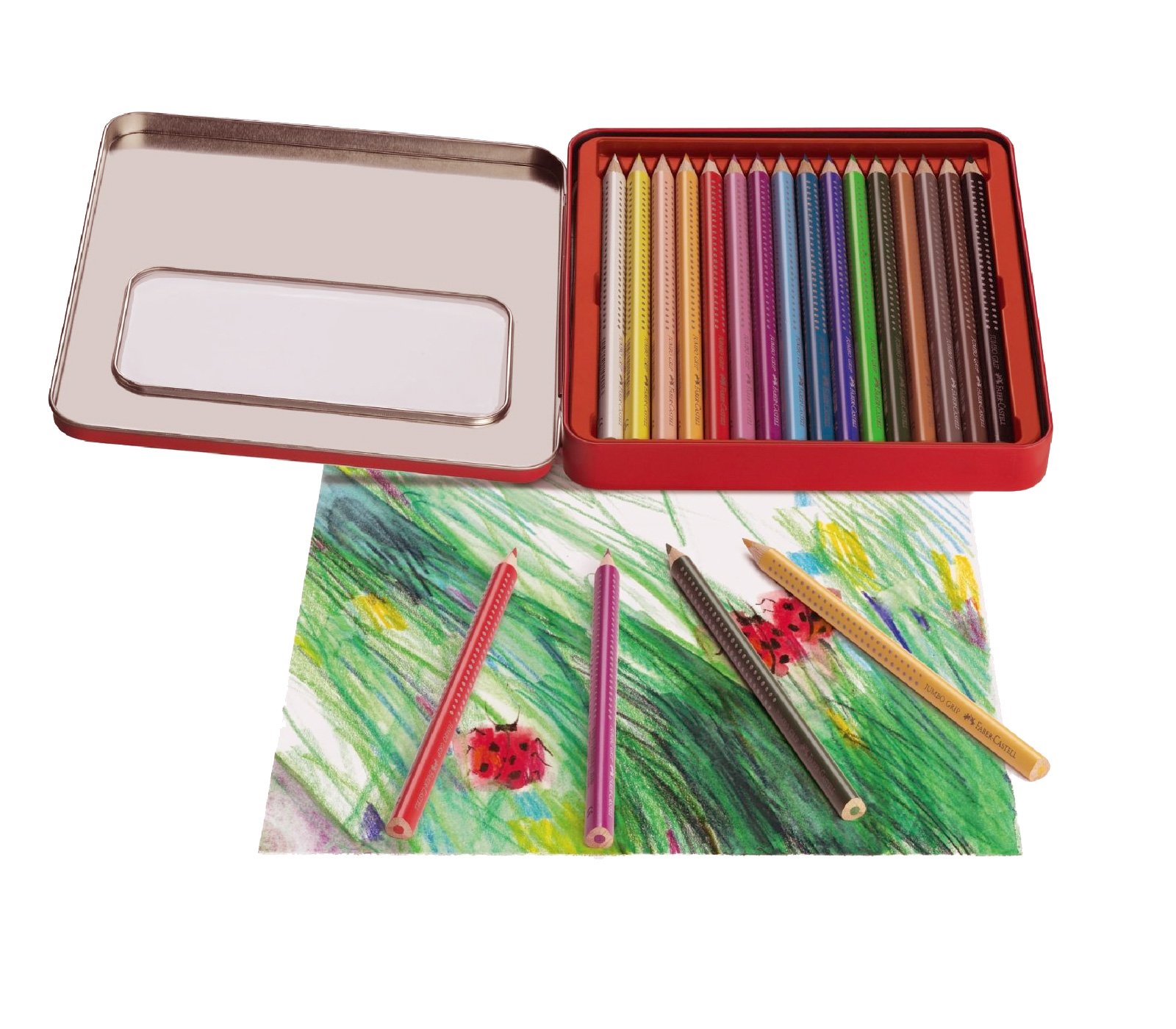 Faber-Castell - Jumbo Grip Colour Pencils Tin - 16 pc (110916)