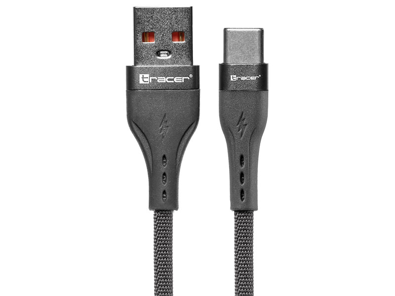 Tracer 47487 USB A - Type C M/M 1m  Cable Grey