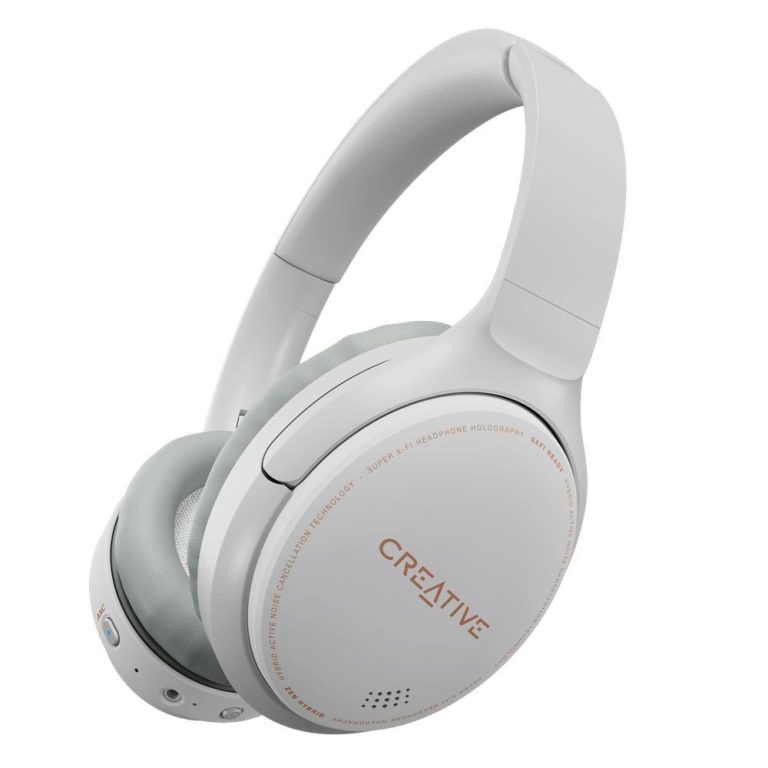 Creative – Zen Hybrid Wireless Over-ear Headphones ANC, White