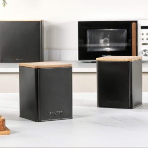 Salter BW12898EU7 Toronto 3-Piece Canister Set Black