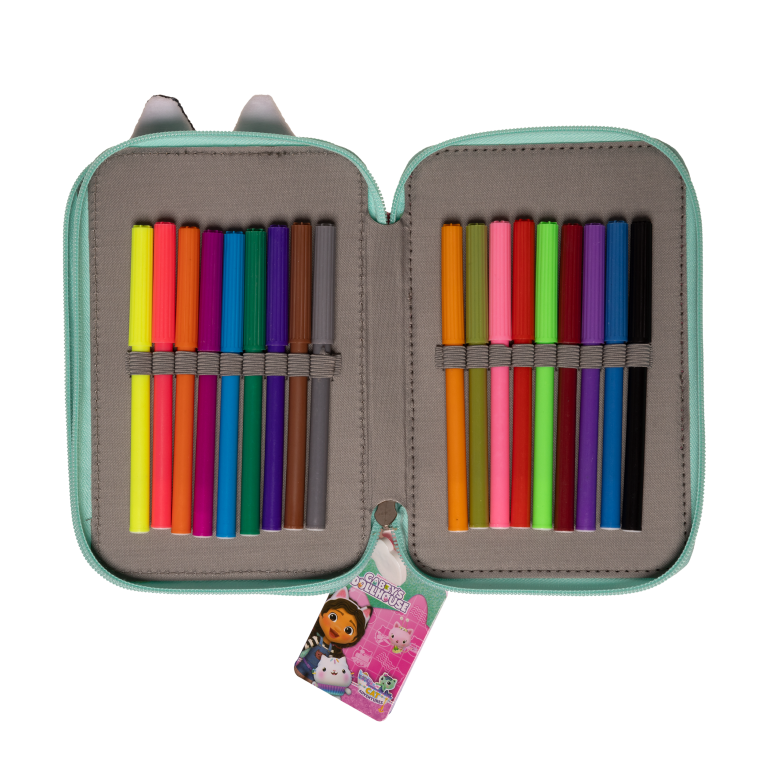 Gabby’s Dollhouse – Double Pencil Case w/Content (033708500)