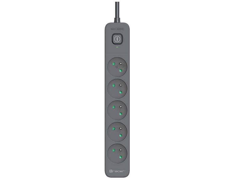 Tracer 47023 Zebra mobile ready 1.5m (5 outlets + 2USB 2,1A)