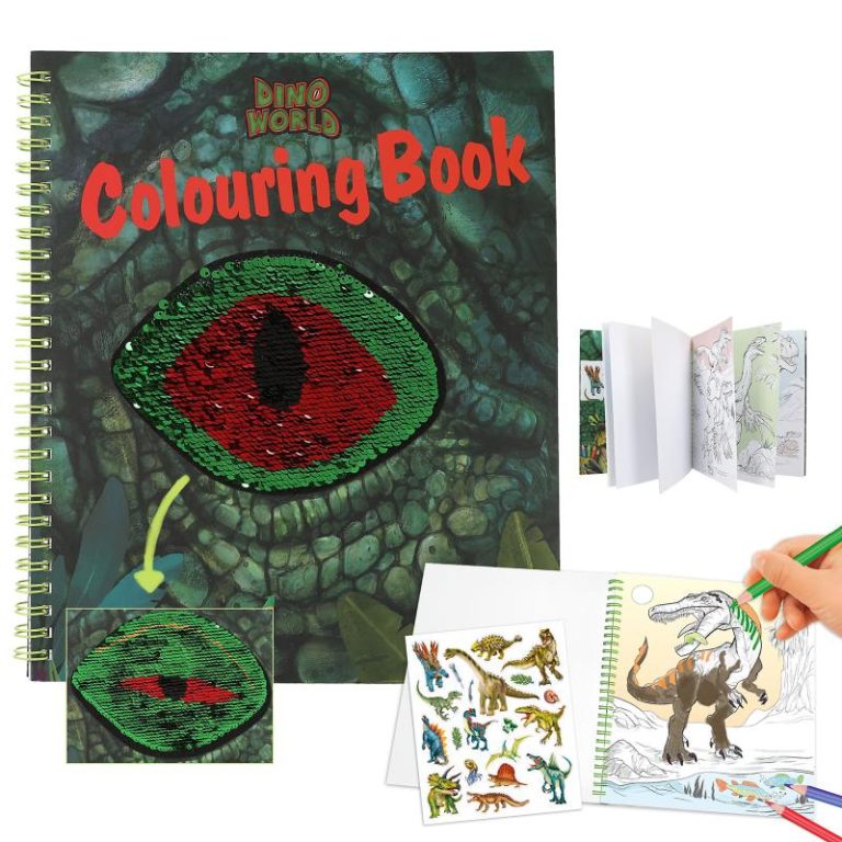 Dino World – Colouring Book With Reservible Seqins ( 0412757 )