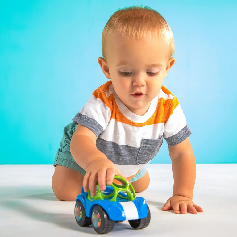 Bright Starts – Toy car, Rattle & Roll Buggie™, blue – (BS-81559)