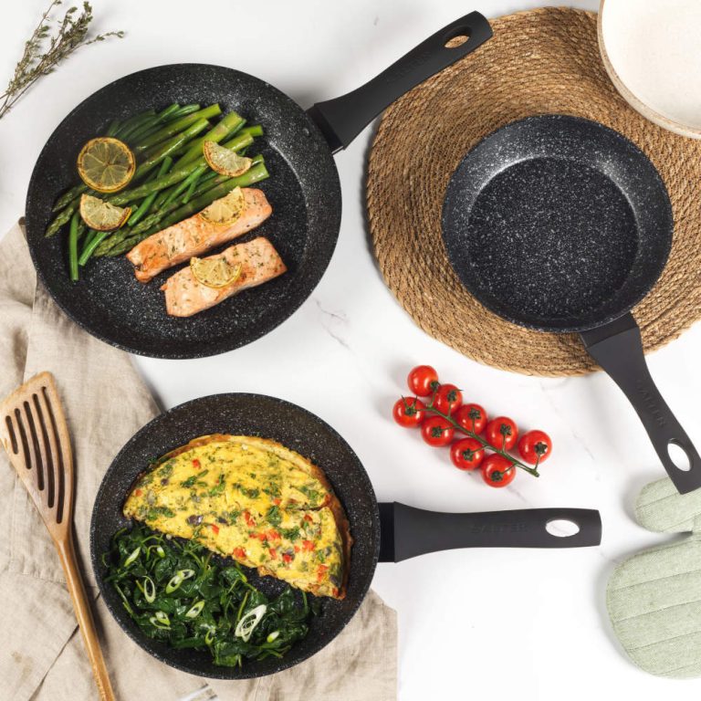 Salter BW06235S1BRMFOB Megastone 3-Piece Frying Pan Set – 20/24/28cm