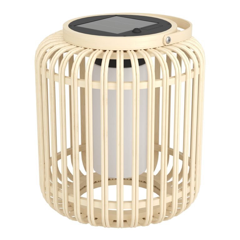 EGLO MARLIANO Solar Table Lamp – Stylish Brown/White Outdoor & Indoor Light