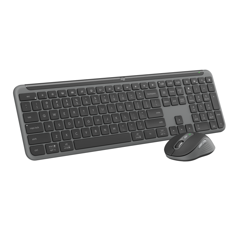 Logitech – Signature Slim Wireless Keyboard and Mouse Combo MK950 Graphite Nordic