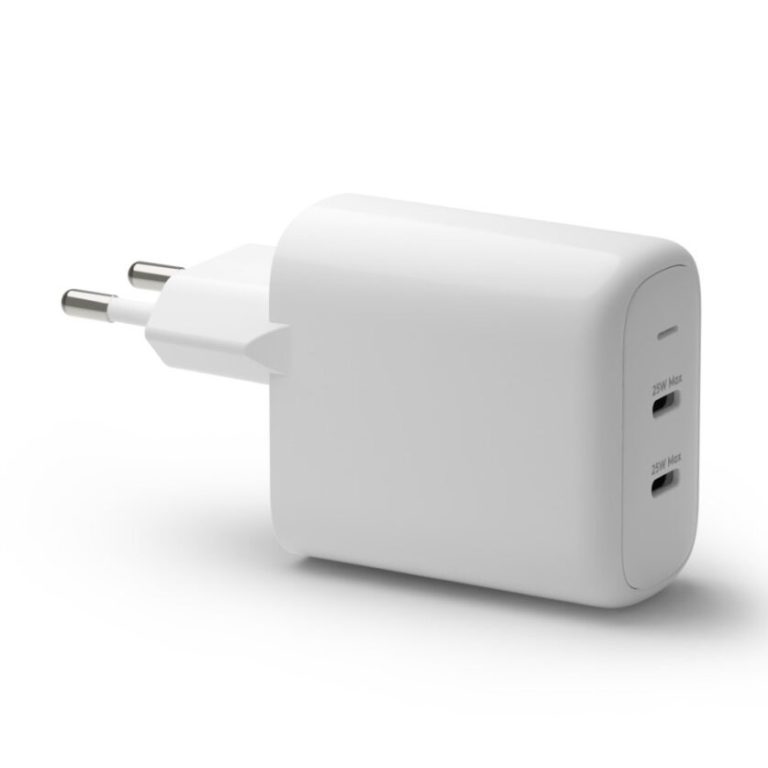 dbramante1928 – Re-charge – Wall Charger GaN – 2x USB-C 25W EU – White