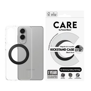 CARE by PanzerGlass - Feature Case Transparent m. Sort Kickstand & Qi Compatible Samsung S25 Edge
