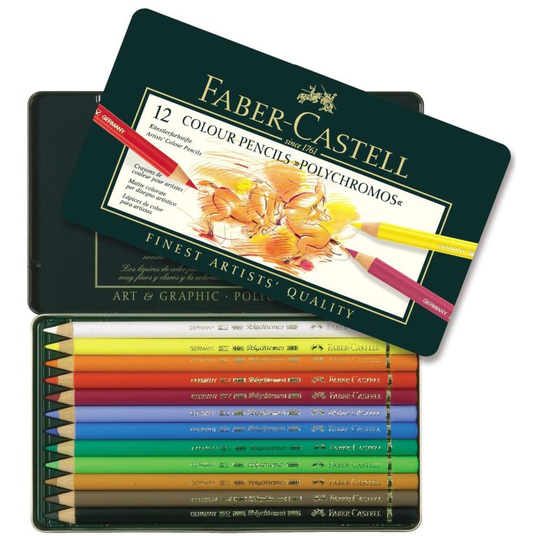 Faber-Castell –  Polychromos Colour Pencil tin of 12