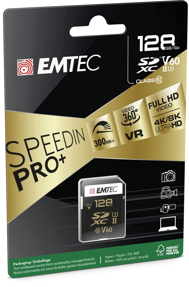 Emtec SD 128GB UHS-II V60 SpeedIN Pro+